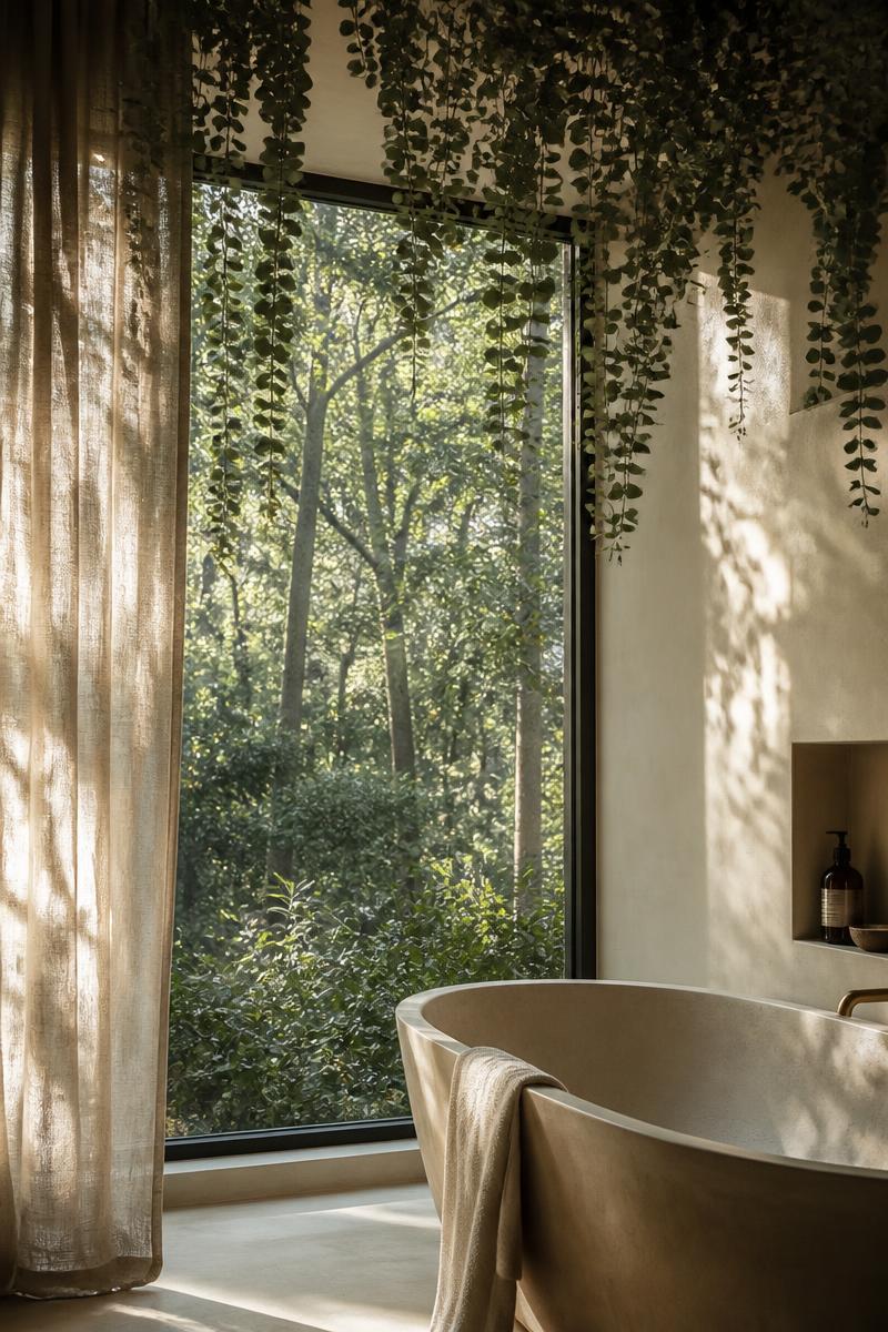 La lumière tombant dans la salle de bain ZenShe